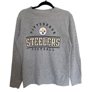 Fanatics Pittsburgh Steelers Football Crewneck Sweatshirt Unisex Medium Gray